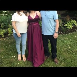 Wine Red Prom Dress